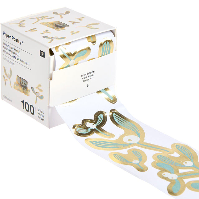 Advent Mistletoe Sprigs Sticker Roll