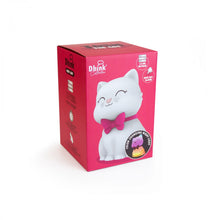 Load image into Gallery viewer, White Fuschia Cat Medium Night Light