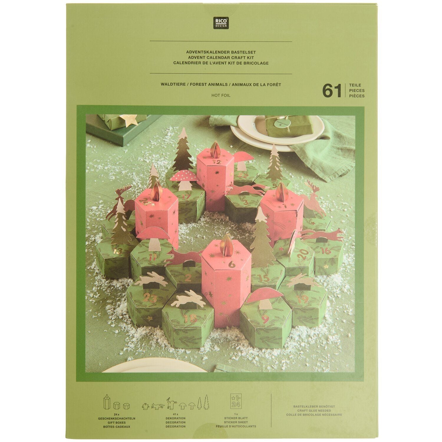 Forest Animals Advent Calendar Craft Kit