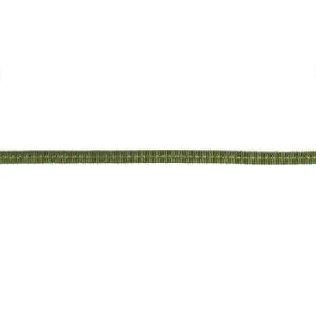 Green & Gold Stitched Ribbons