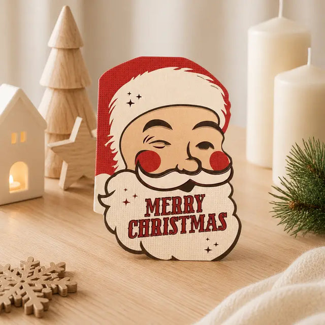 Mini Retro Santa Card