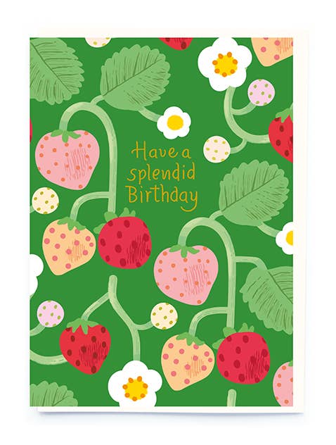 Strawberries Birthday Card