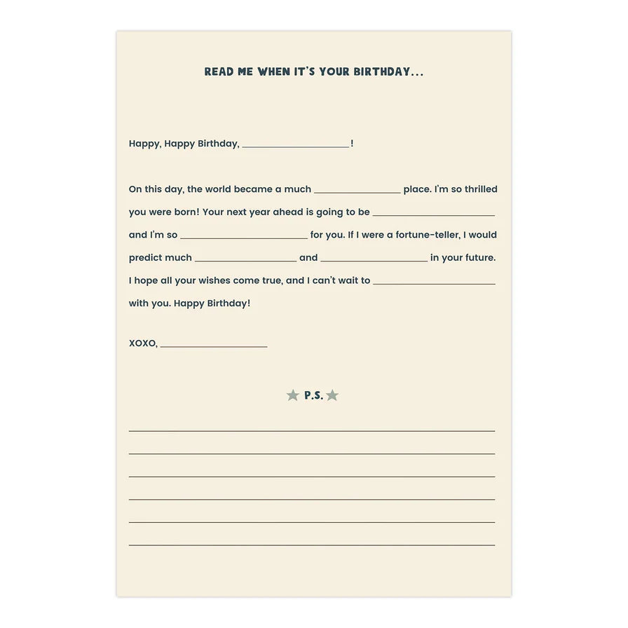 Fill In Letters: A Box Of Friendship