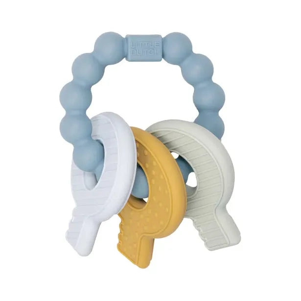 Blue Keychain Teething Toy