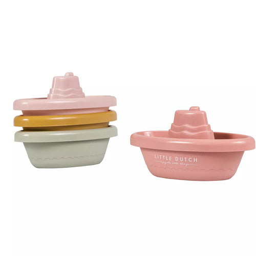 Pink Stackable Bath Boats