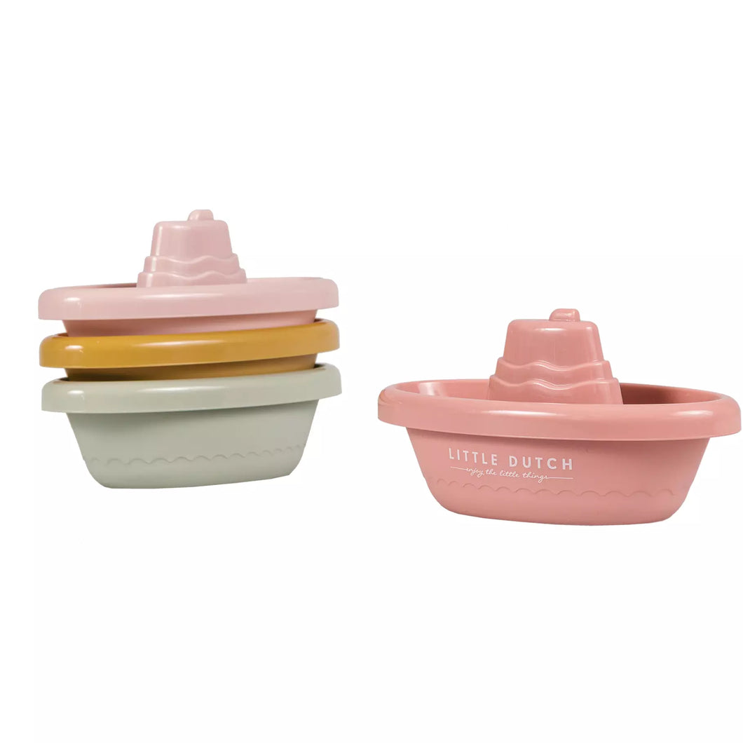 Pink Stackable Bath Boats