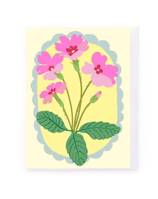 Mini Vintage Pink Flowers Card