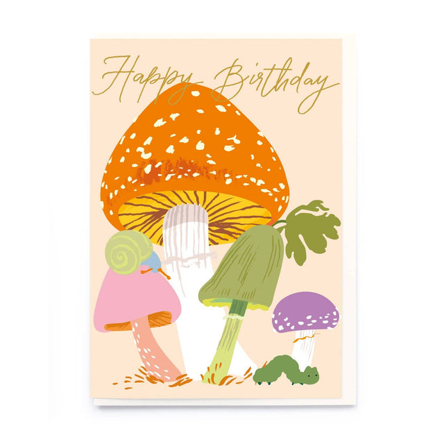 Wild Mushrooms Birthday Card