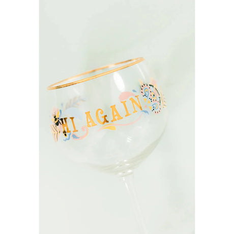 Hi Again Gin Glass