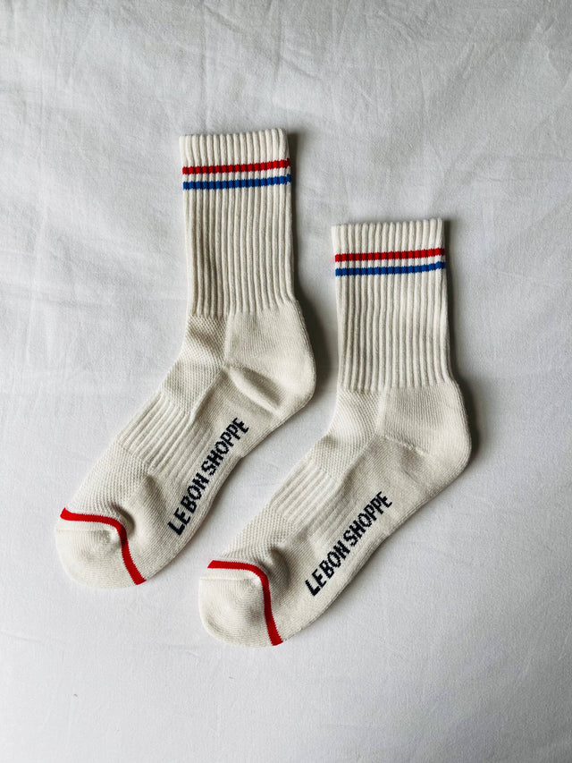 Boyfriend Socks: Milk