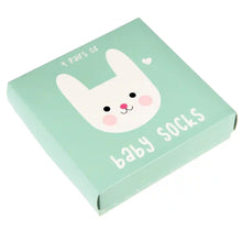 Load image into Gallery viewer, Box Of 4 Bunny Baby Socks
