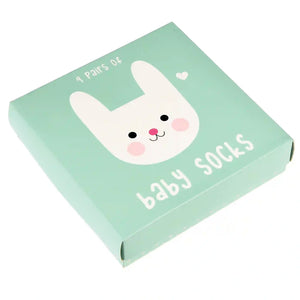 Box Of 4 Bunny Baby Socks