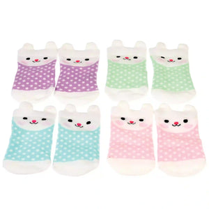 Box Of 4 Bunny Baby Socks