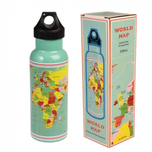 World Map Stainless Steel Bottle