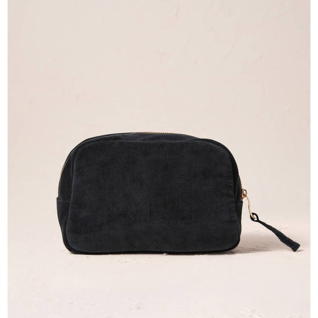 Honey Bee Black Velvet Makeup Bag