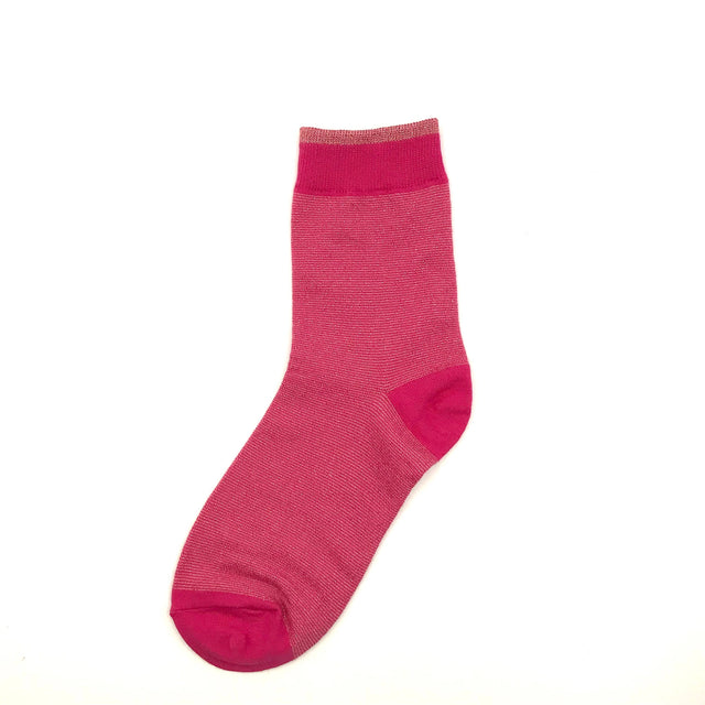 Sparkle Tokyo Socks: Bright pink