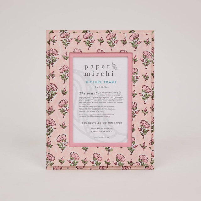 Ditsy Floral Blush Block Printed Picture Frame