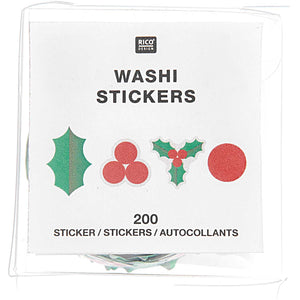 Washi Holly Sticker Roll