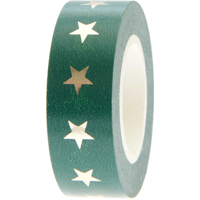 Green & Gold Star Washi Tape