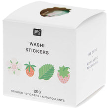 Load image into Gallery viewer, Strawberries &amp; Flowers Washi Stickers