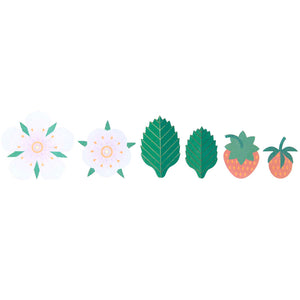 Strawberries & Flowers Paper Decorations