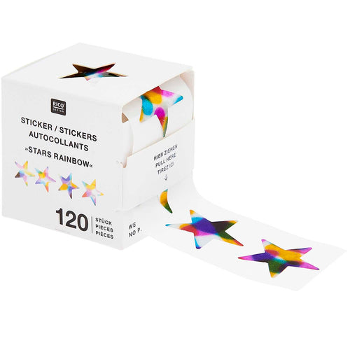 Rainbow Star Sticker Roll