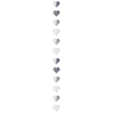 Load image into Gallery viewer, Silver Heart Sewn Garland