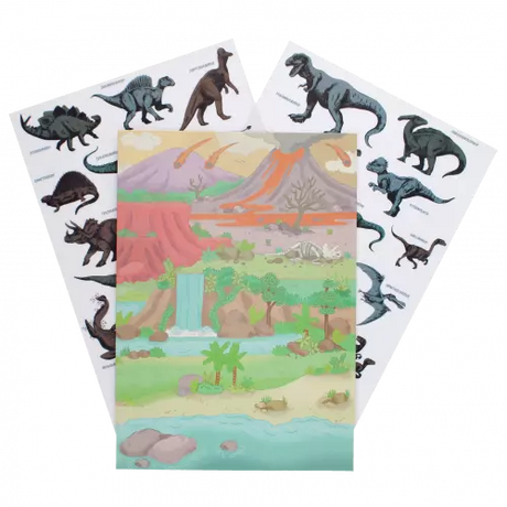 Prehistoric Land Reusable Stickers And Scenes
