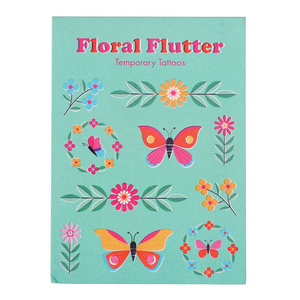 Floral Flutter Temporary Tattoos