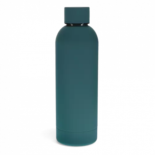 Petrol Rubber Coated Steel Water Bottle