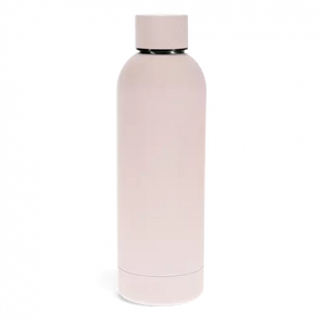 Light Pink Rubber Coated Steel Water Bottle