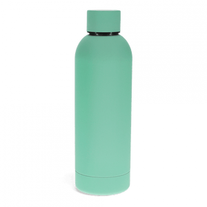 Mint Rubber Coated Steel Water Bottle