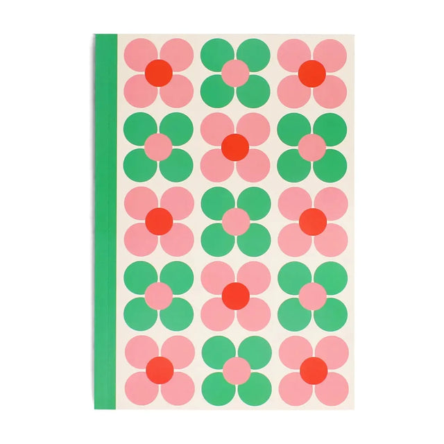 A5 Pink & Green Daisy Notebook