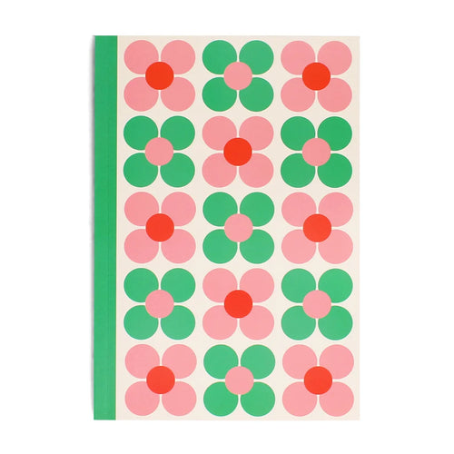 A5 Pink & Green Floral Notebook