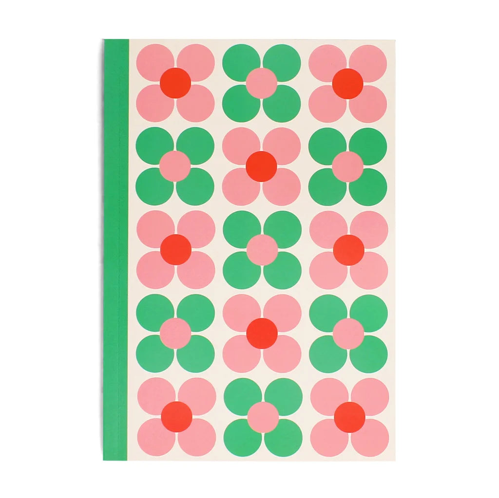 A5 Pink & Green Floral Notebook