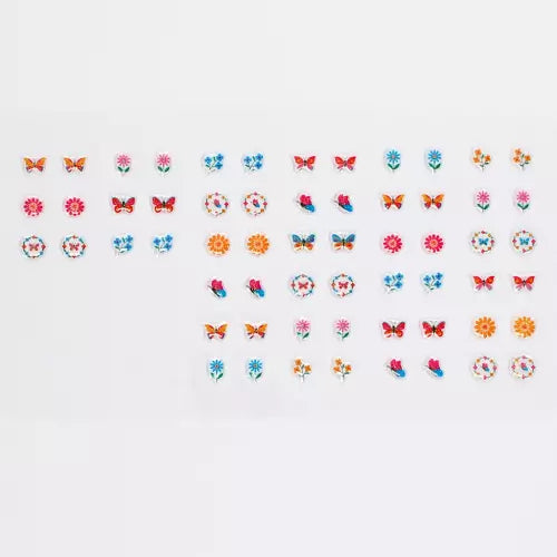 Floral Flutter Stick On Earrings