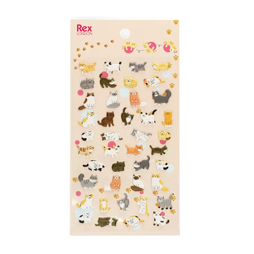3D Puffy Cat Stickers