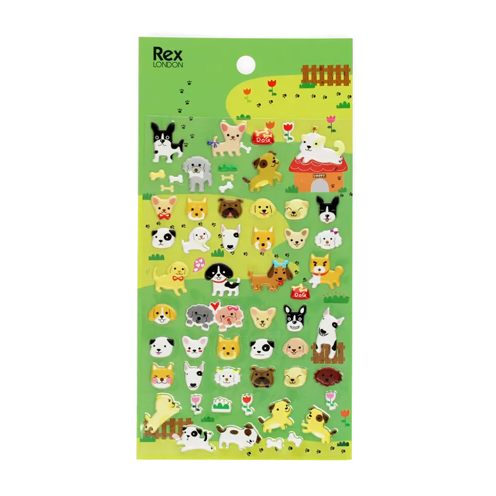 3D Puffy Dog Stickers