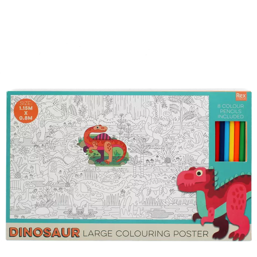 Large Colouring Poster: Baby Dinosaurs