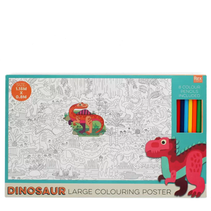 Large Colouring Poster: Baby Dinosaurs