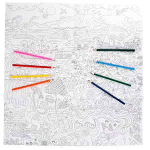 Large Colouring Poster: Baby Dinosaurs