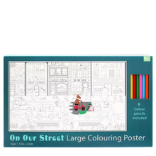 Load image into Gallery viewer, Large Colouring Poster: On Our Street