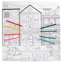 Load image into Gallery viewer, Large Colouring Poster: On Our Street