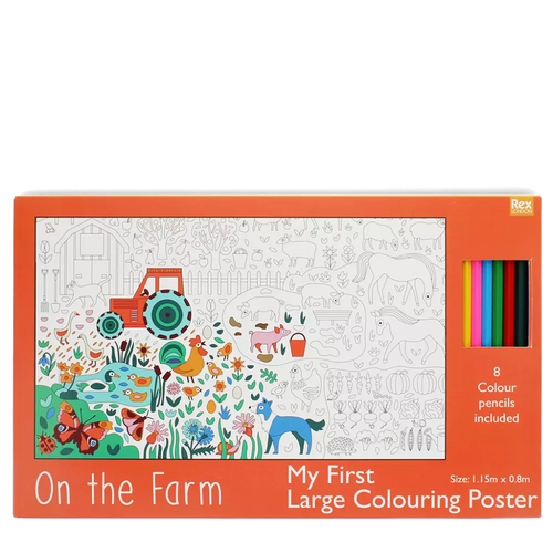 Large Colouring Poster: On The Farm