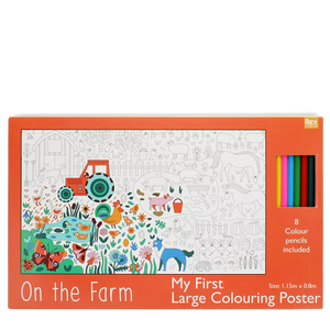 Large Colouring Poster: On The Farm