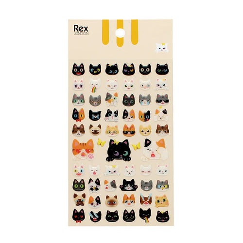 3D Puffy Quirky Cats Stickers