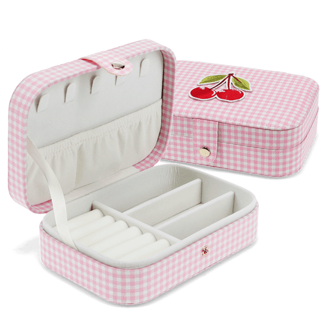 Cherry Gingham Jewellery Box