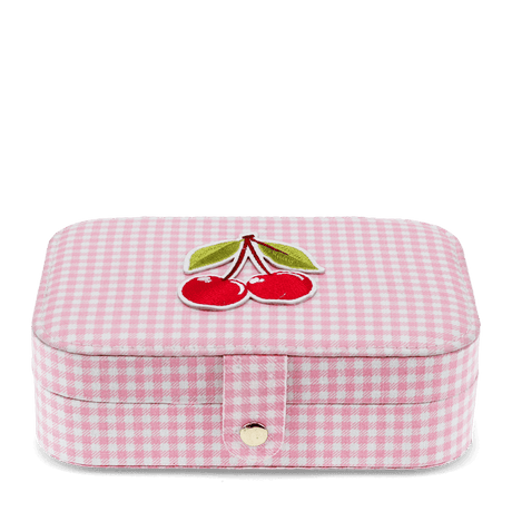 Cherry Gingham Jewellery Box