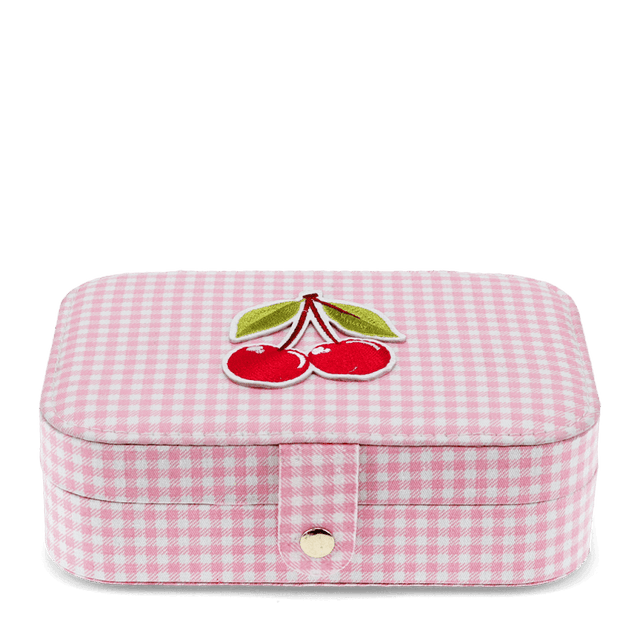 Cherry Gingham Jewellery Box