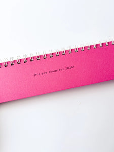 2025 Mini Pink Desk Calendar